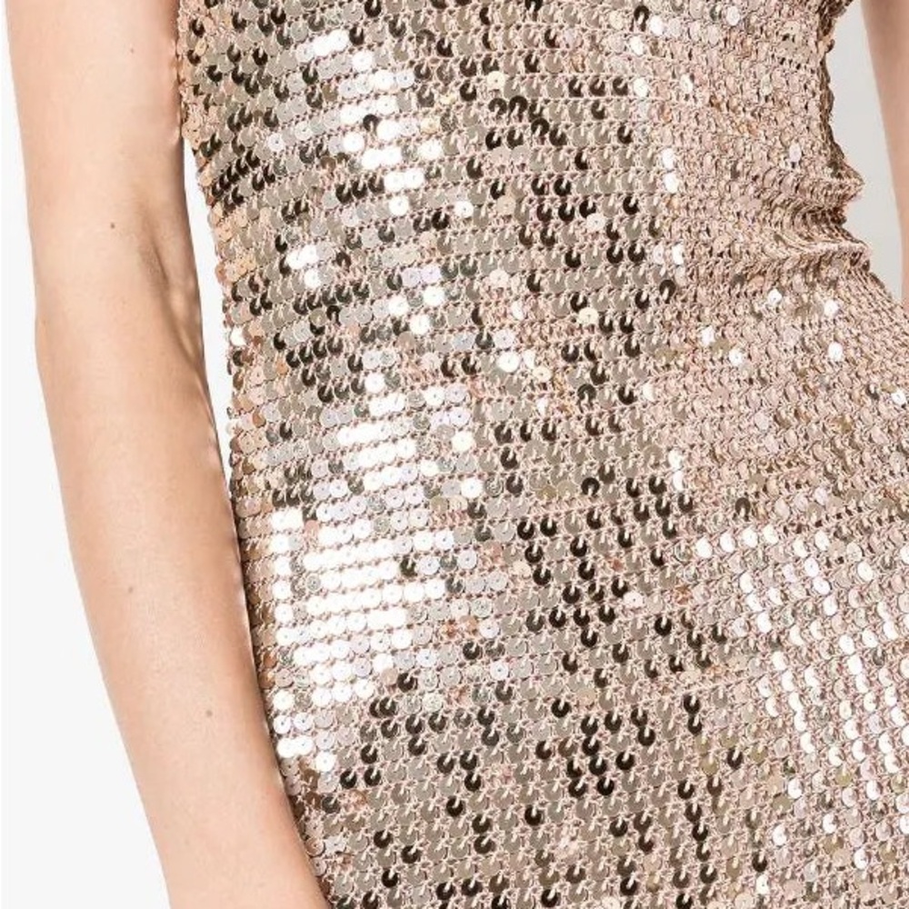 Retrofete - Ellian Sequin Dress - NEW - Large - Champagne Rose Gold - Picture 17 of 17